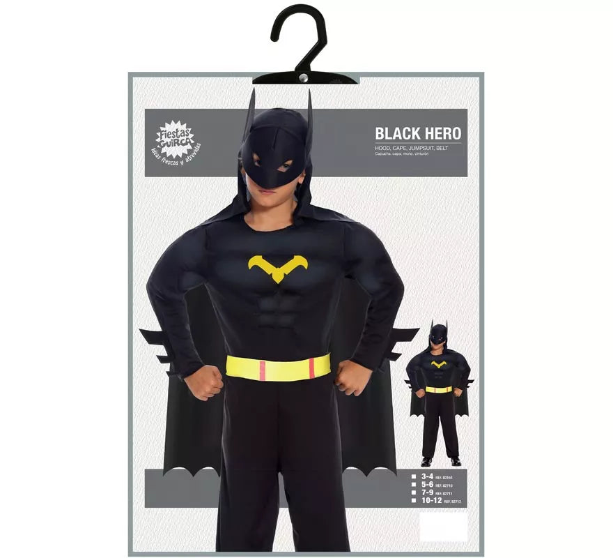 Translation missing: es.Disfraz de Superhéroe Oscuro musculoso para niño