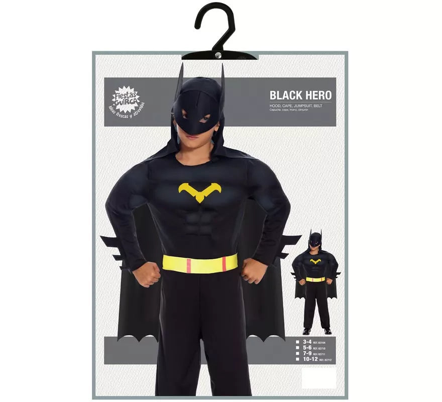 Translation missing: es.Disfraz de Superhéroe Oscuro musculoso para niño