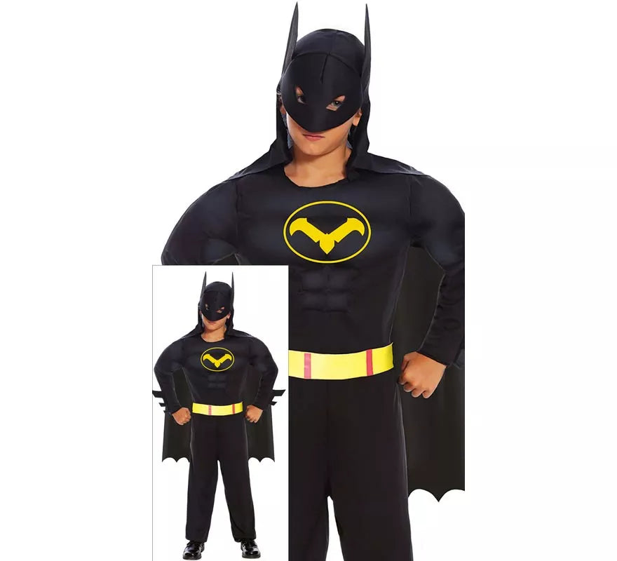 Translation missing: es.Disfraz de Superhéroe Oscuro musculoso para niño