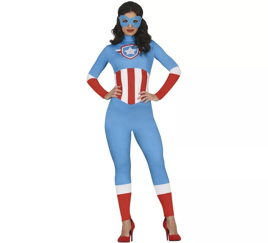 Translation missing: it.Disfraz de Superheroína Capitana Azul para mujer