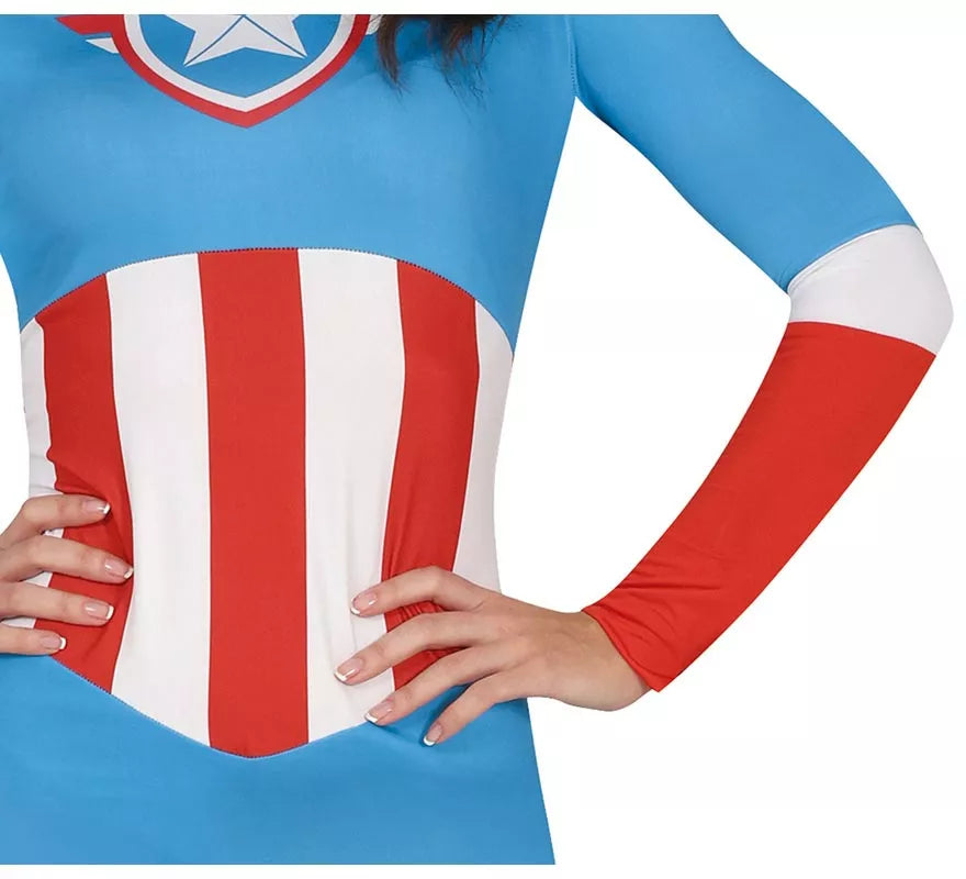 Translation missing: es.Disfraz de Superheroína Capitana Azul para mujer