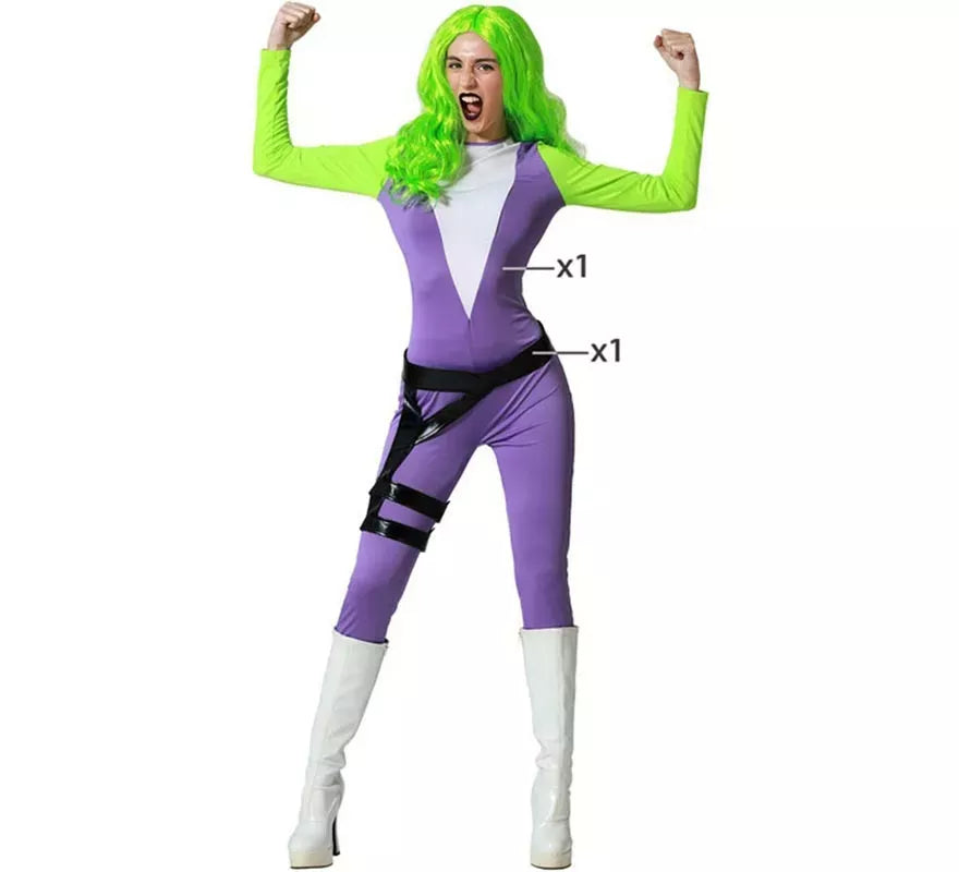 Translation missing: it.Disfraz de Superheroína verde para mujer