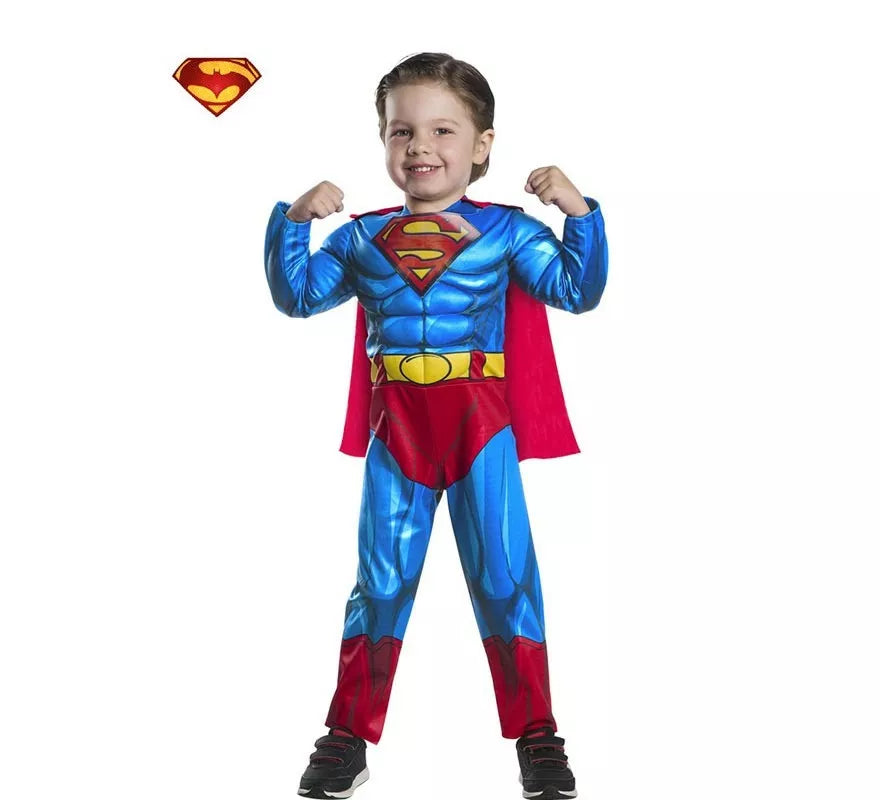 Translation missing: it.Disfraz de Superman Black Line Preschool musculoso para niño