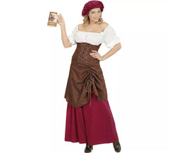 Disfraz de Tabernera Medieval Alegre para mujer
