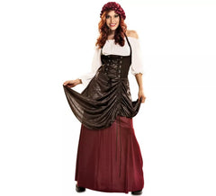 Disfraz de Tabernera medieval para mujer