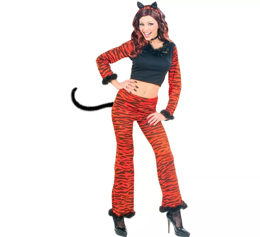Disfraz de Tigre Animal Print naranja para mujer