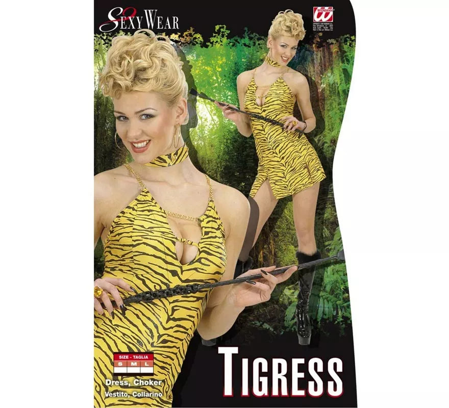 Translation missing: it.Disfraz de Tigresa con collar Deluxe para mujer