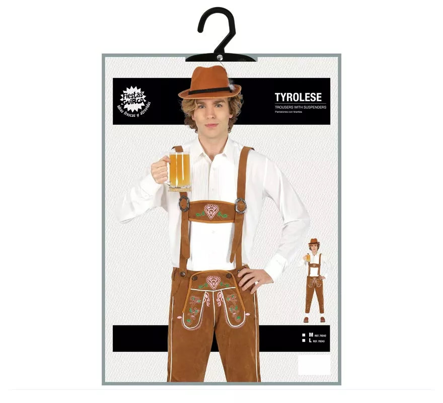 Translation missing: it.Disfraz de Tirolés marrón para hombre