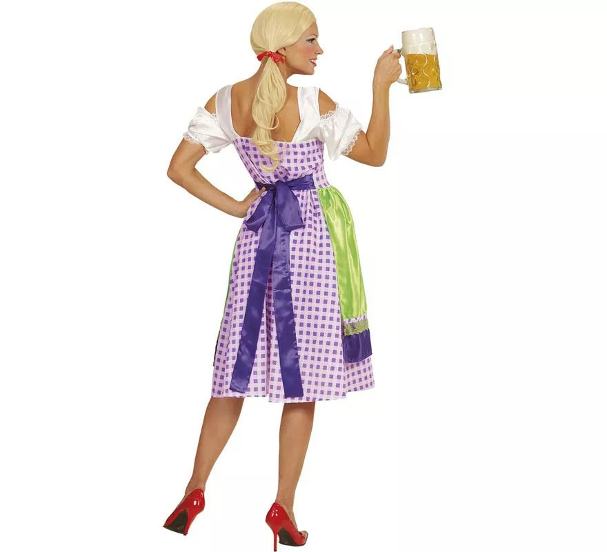 Translation missing: it.Disfraz de Tirolesa Dirndl verde y azul con delantal para mujer