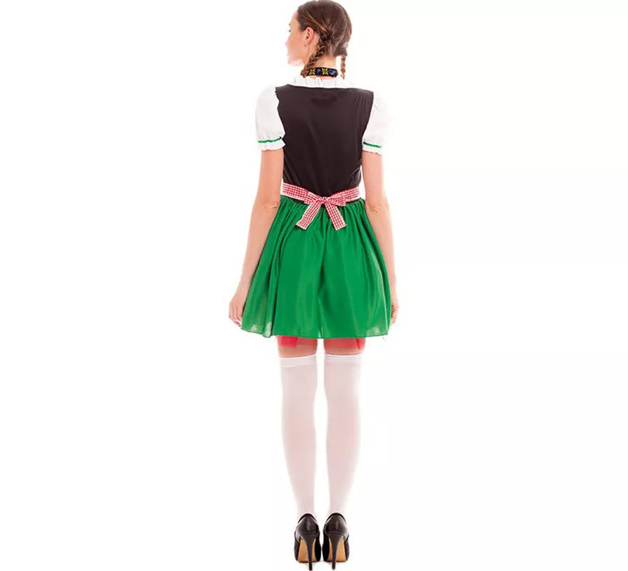 Translation missing: it.Disfraz de Tirolesa Verde y Negro para mujer