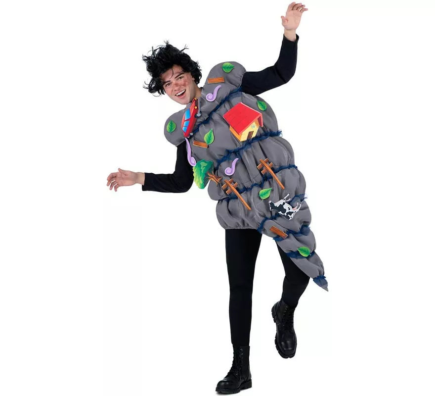 Translation missing: it.Disfraz de Tornado gris con accesorios para adulto