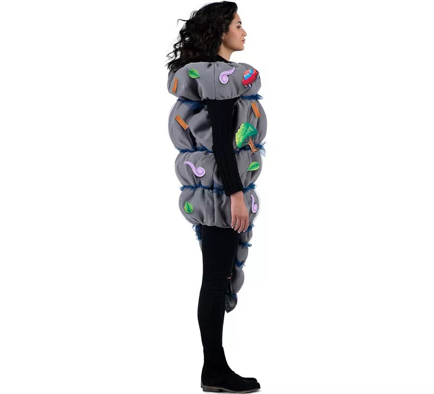 Translation missing: it.Disfraz de Tornado gris con accesorios para adulto