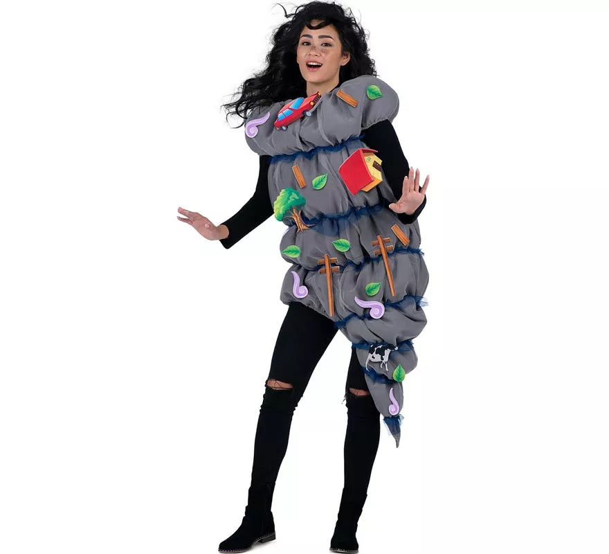 Translation missing: it.Disfraz de Tornado gris con accesorios para adulto