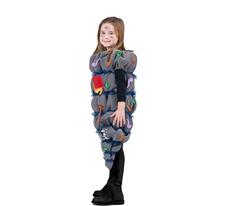 Translation missing: it.Disfraz de Tornado gris con accesorios para niños