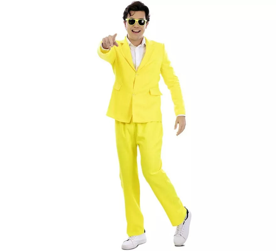 Translation missing: es.Disfraz de Traje Neón amarillo para hombre