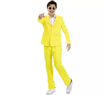 Disfraz de Traje Neón amarillo para hombre