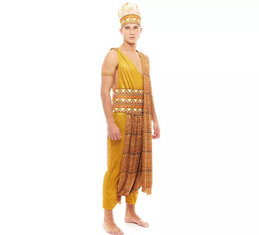 Translation missing: es.Disfraz de Tribal Africano amarillo y marrón para hombre
