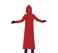 Costume da demone con cappuccio rosso per bambini