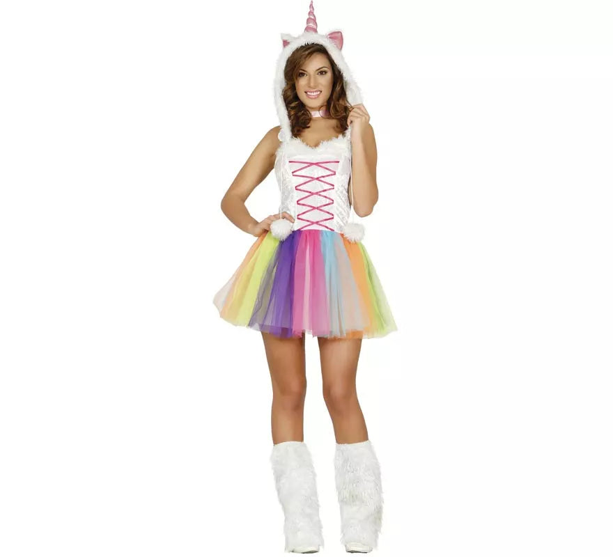 Translation missing: it.Disfraz de Unicornio Multicolor con tutú para mujer