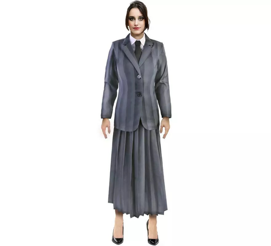Translation missing: it.Disfraz de Uniforme Escolar Gótico a rayas para mujer
