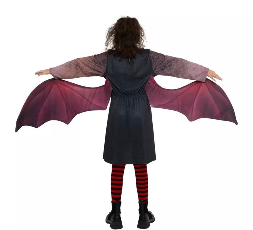 Translation missing: es.Disfraz de Vampira oscura con alas para niña