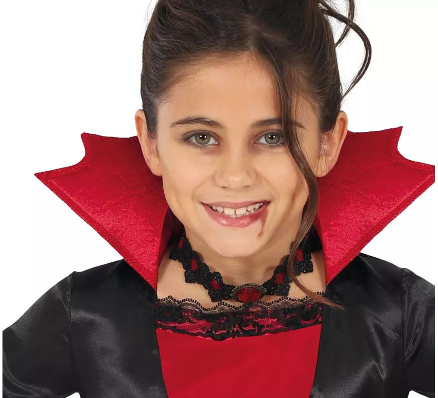 Translation missing: it.Disfraz de Vampiresa burdeos para niña