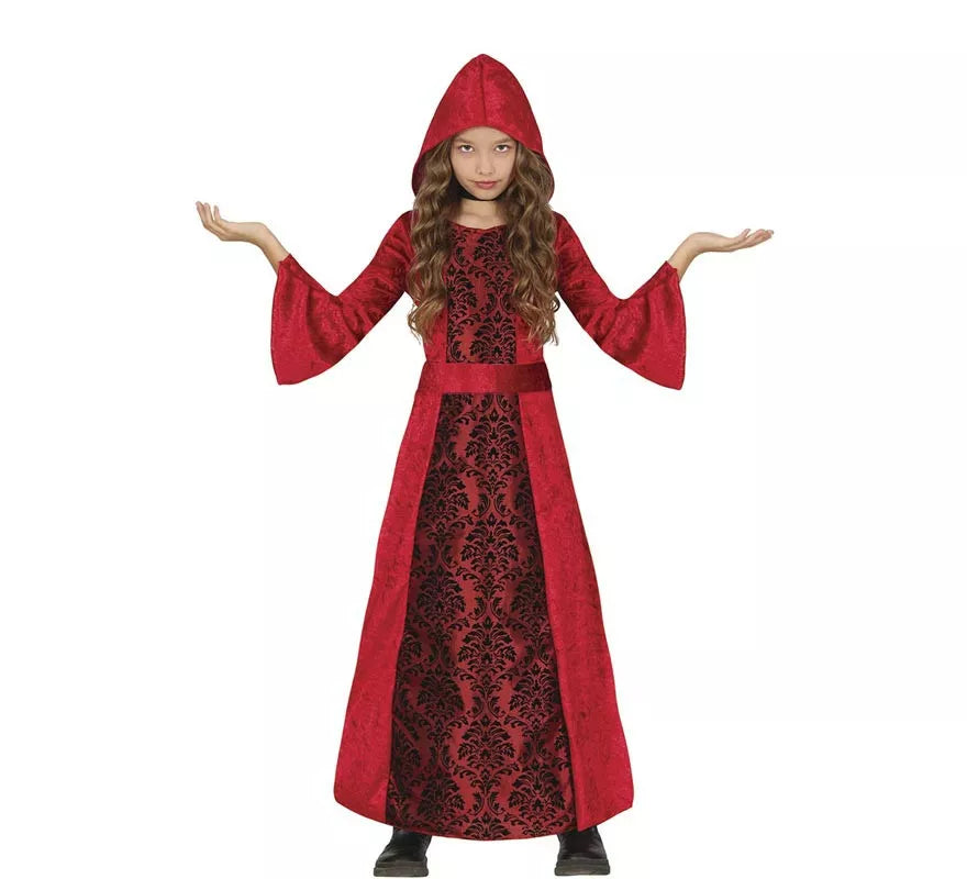 Translation missing: it.Disfraz de Vampiresa con capucha roja para niña