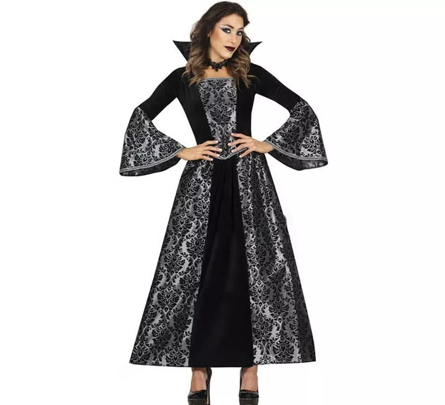 Translation missing: it.Disfraz de Vampiresa de Gótica plateada para mujer