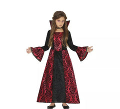 Costume da vampiro gotico rosso per ragazza