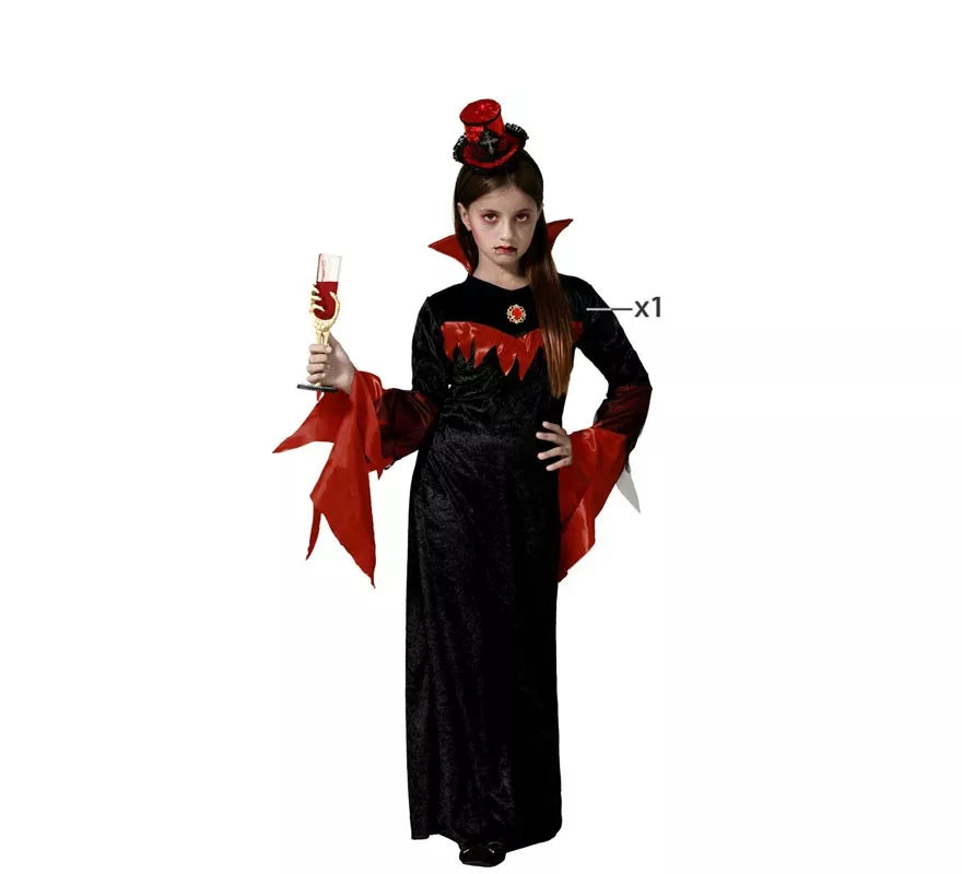 Translation missing: it.Disfraz de Vampiresa Elegante para niña