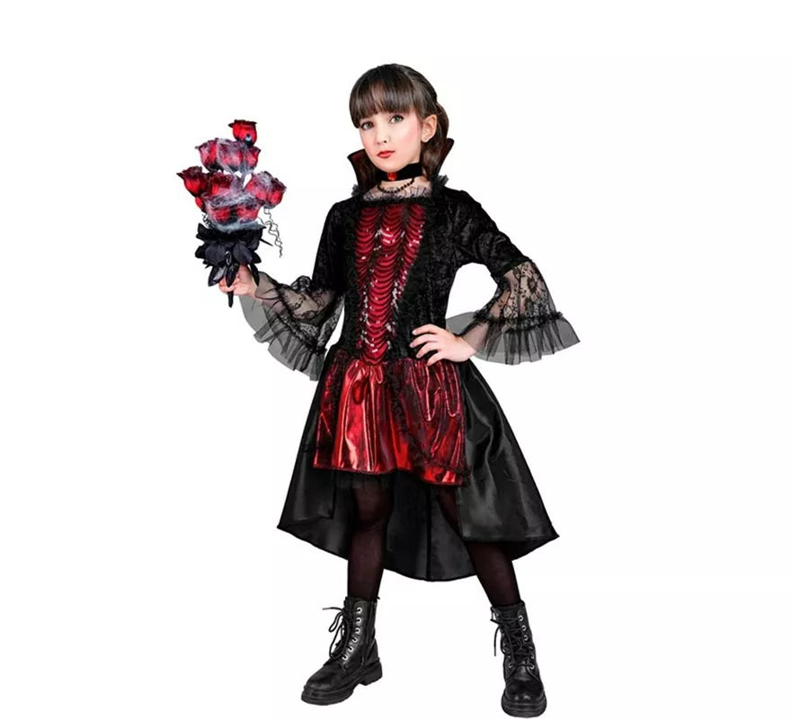 Translation missing: it.Disfraz de Vampiresa Elegante para niña