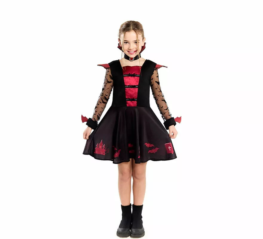 Translation missing: it.Disfraz de Vampiresa Elegante para niña