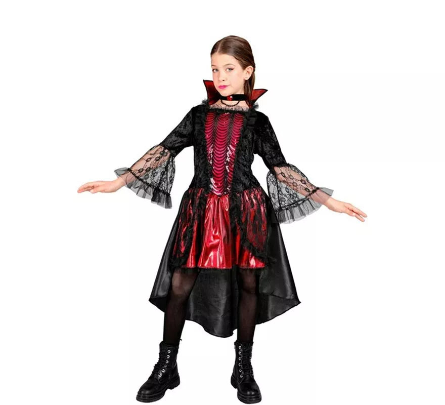 Translation missing: it.Disfraz de Vampiresa Elegante para niña