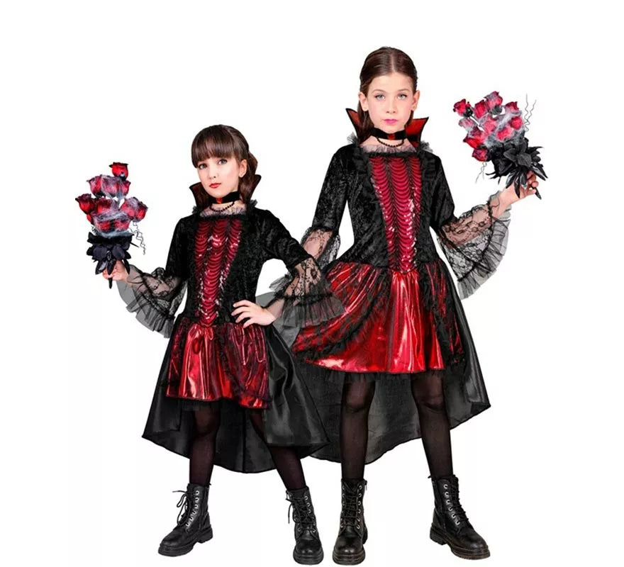 Translation missing: it.Disfraz de Vampiresa Elegante para niña