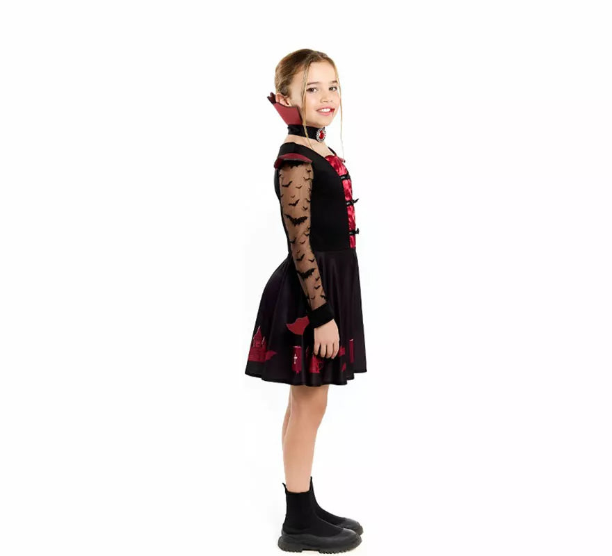 Translation missing: it.Disfraz de Vampiresa Elegante para niña