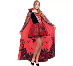 Costume da vampiro stampato deluxe per donna