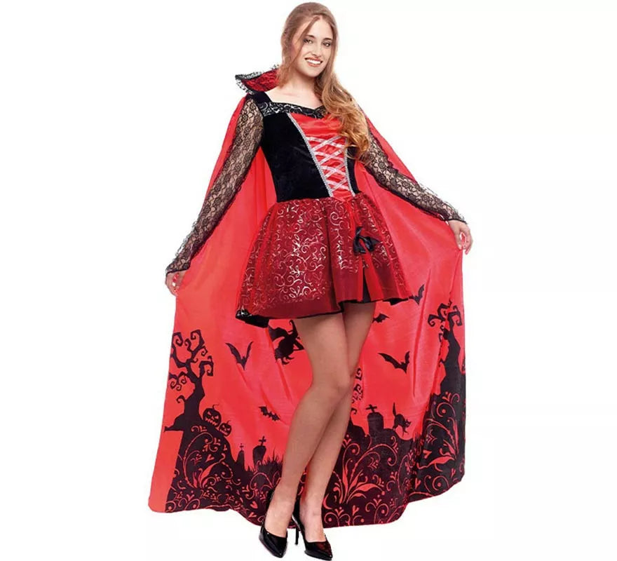 Translation missing: es.Disfraz de Vampiresa Estampado Deluxe para mujer