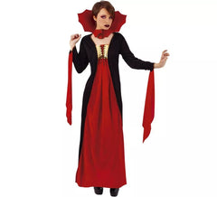 Costume da vampiro gotico rosso per donna