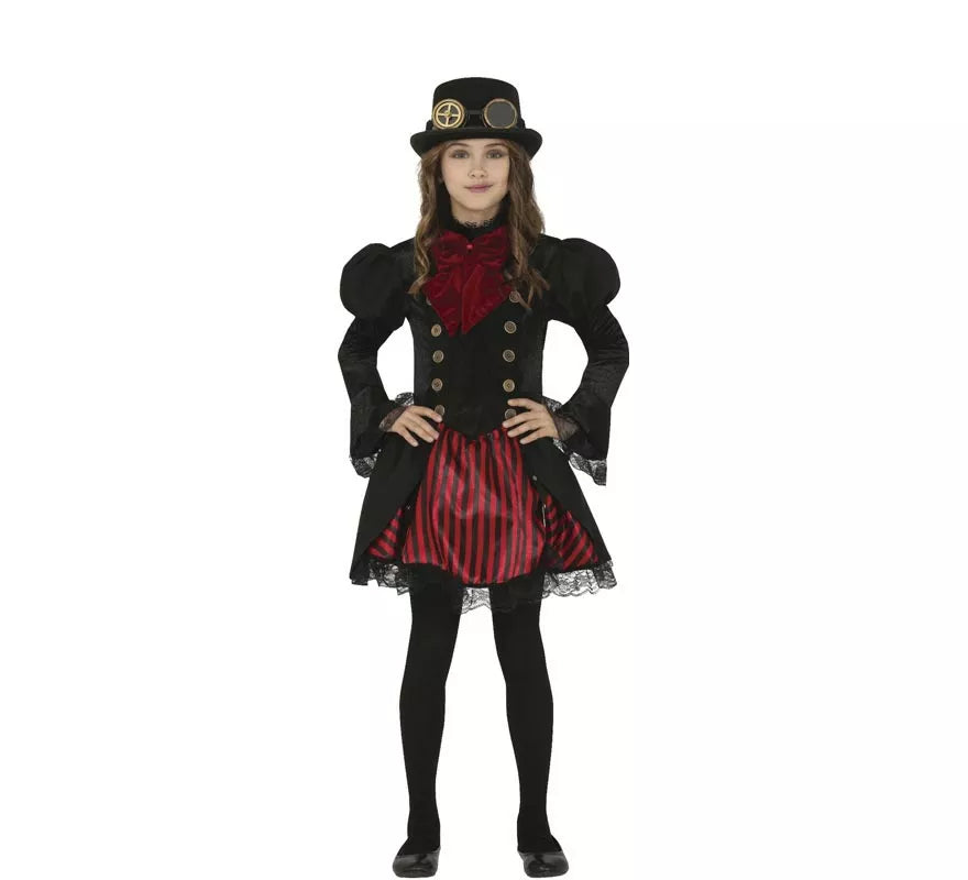 Translation missing: it.Disfraz de Vampiresa Gótica Steampunk para niña