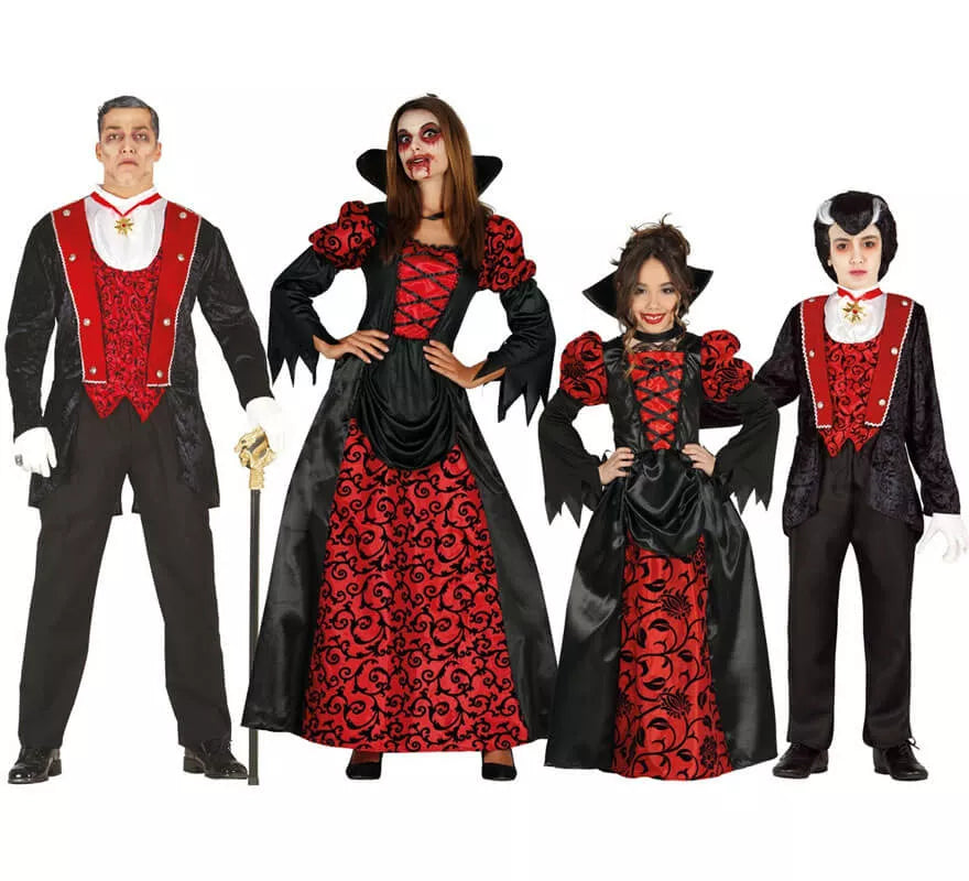 Translation missing: it.Disfraz de Vampiresa Roja para niña