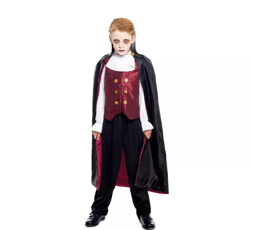Translation missing: es.Disfraz de Vampiro Clásico Capa larga para niño