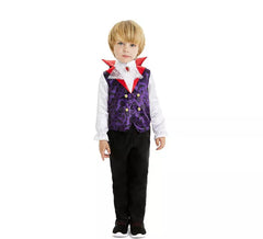 Classico costume da vampiro con mantello e colletto per neonato e bambino