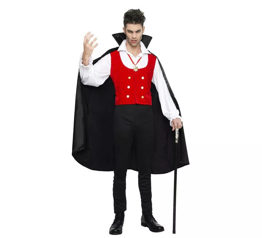 Translation missing: it.Disfraz de Vampiro con capa para hombre