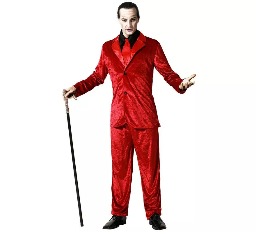 Translation missing: es.Disfraz de Vampiro Elegante Rojo para hombre