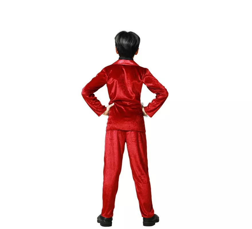 Translation missing: it.Disfraz de Vampiro Elegante Rojo para niño