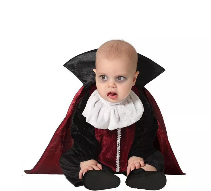 Translation missing: es.Disfraz de Vampiro negro y rojo para bebé y niños