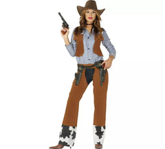 Costume da cowgirl con gilet per donna