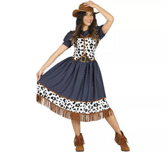 Costume da cowgirl con abito stampato per donna