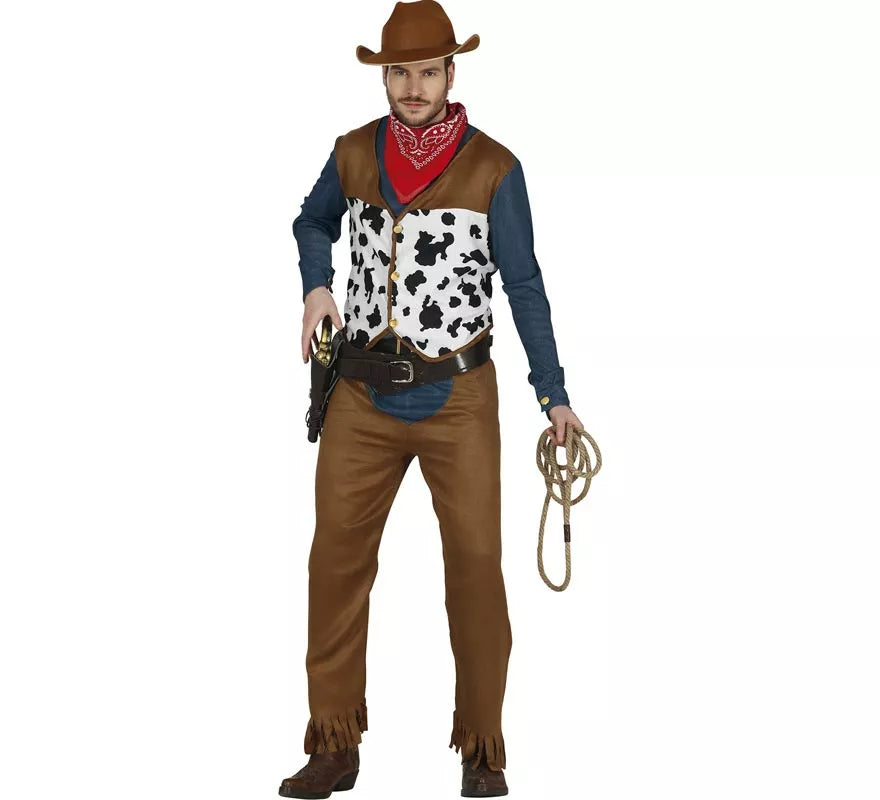 Translation missing: es.Disfraz de Vaquero Clásico con chaleco para hombre
