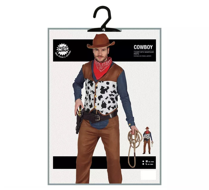 Translation missing: es.Disfraz de Vaquero Clásico con chaleco para hombre